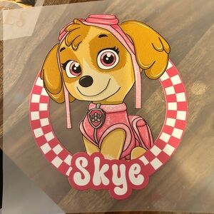Skye Pink Dog Character Decal - Cute Paw Patrol-Inspired Sticker